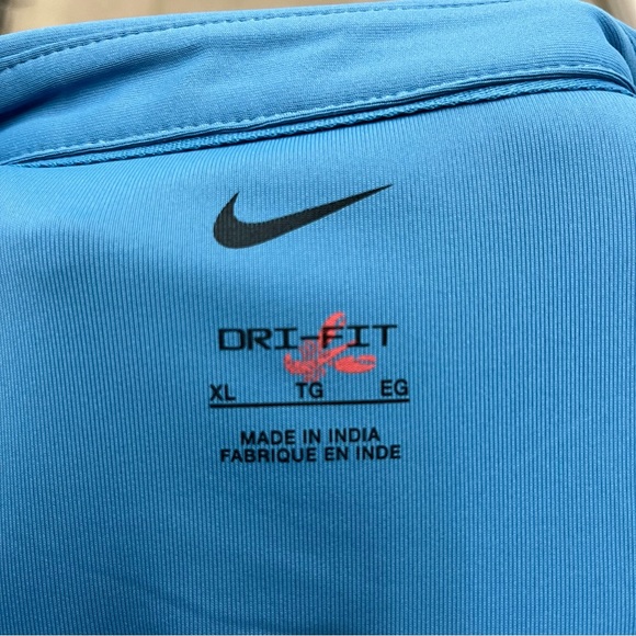 Nike Dri-Fit Men’s Golf Polo Shirt Lobster All Over Print Blue Size Large - Picture 10 of 10